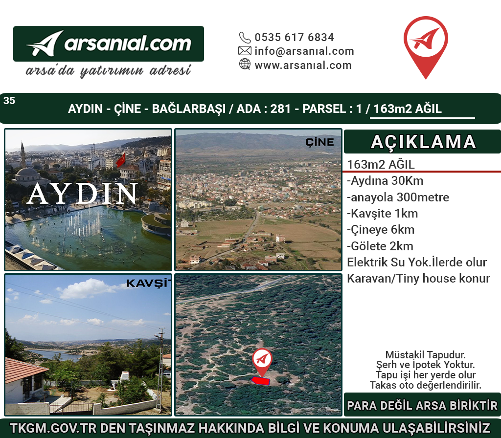Aydın / Çine / Kavşit Satılık 163m2 Ağıl