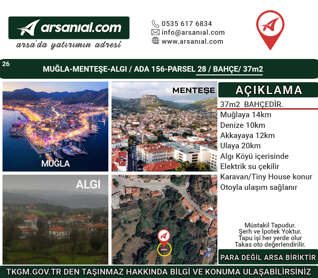 Muğla-Menteşe-Algı-Satılık-37m2Bahçe